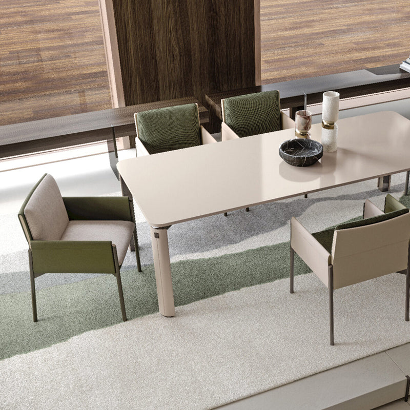 Modern Style Linen Dining Room Chair Arm Metal Side Chair for Home Use