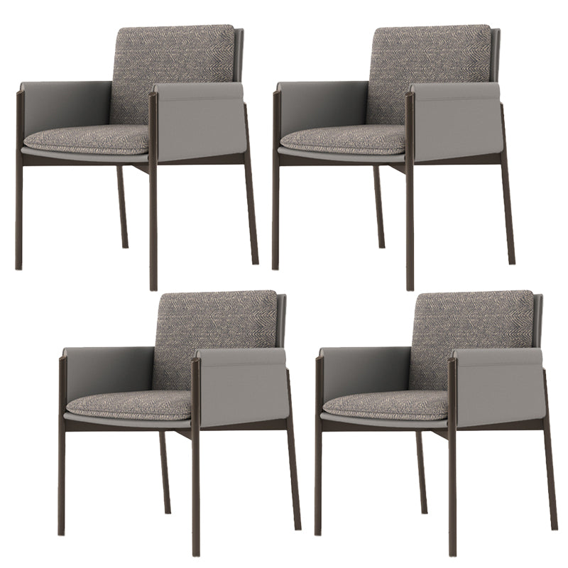 Modern Style Linen Dining Room Chair Arm Metal Side Chair for Home Use