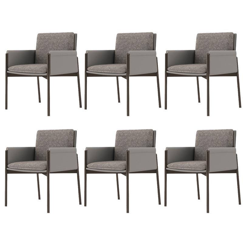 Modern Style Linen Dining Room Chair Arm Metal Side Chair for Home Use