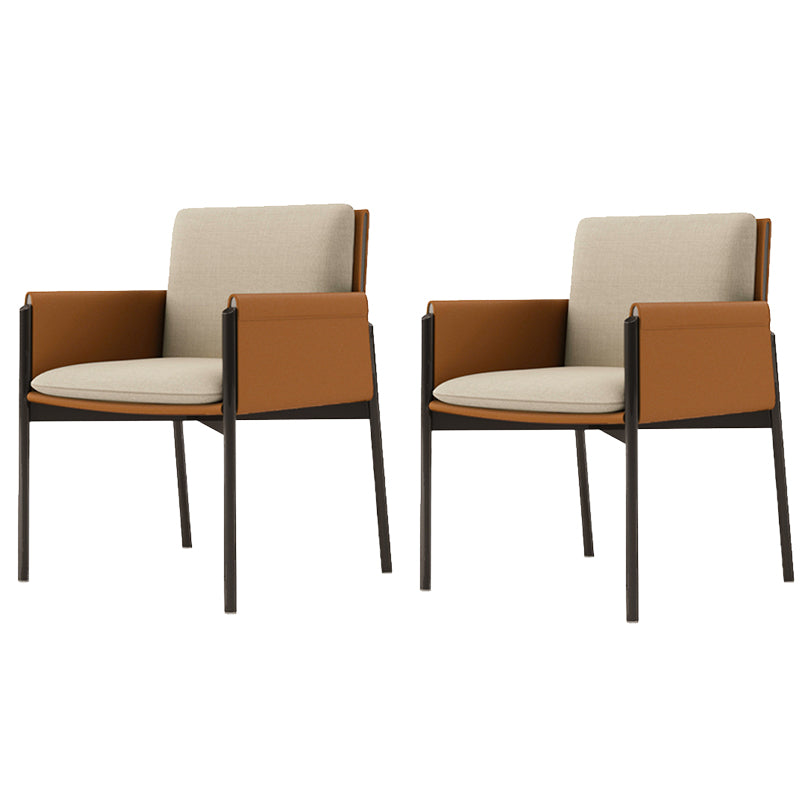 Modern Style Linen Dining Room Chair Arm Metal Side Chair for Home Use