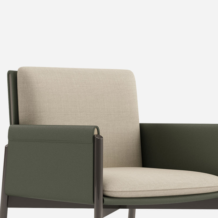 Modern Style Linen Dining Room Chair Arm Metal Side Chair for Home Use