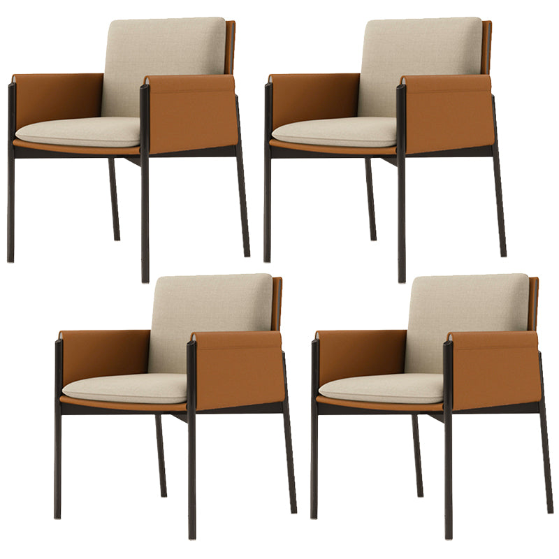 Modern Style Linen Dining Room Chair Arm Metal Side Chair for Home Use
