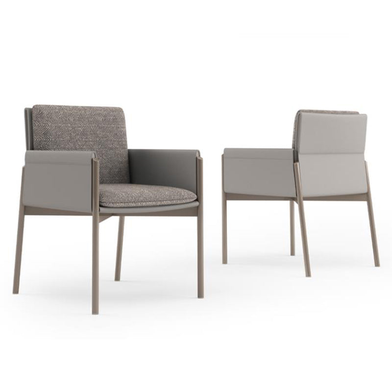 Modern Style Linen Dining Room Chair Arm Metal Side Chair for Home Use