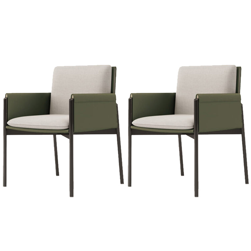 Modern Style Linen Dining Room Chair Arm Metal Side Chair for Home Use