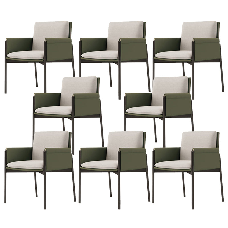 Modern Style Linen Dining Room Chair Arm Metal Side Chair for Home Use