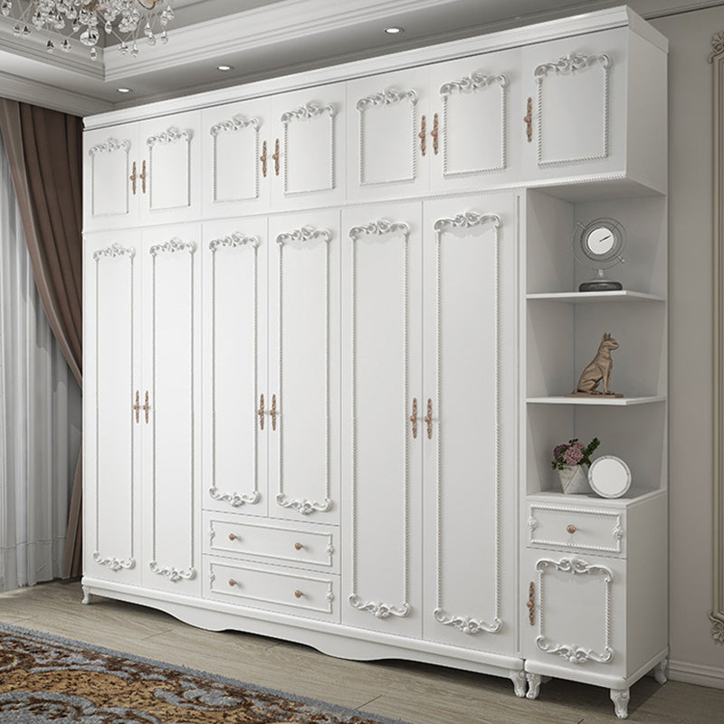 Bedroom Hinged Door Storage Cabinet Manufactured Wood French Country Cabinet with Drawers