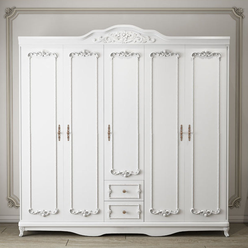 Bedroom Hinged Door Storage Cabinet Manufactured Wood French Country Cabinet with Drawers