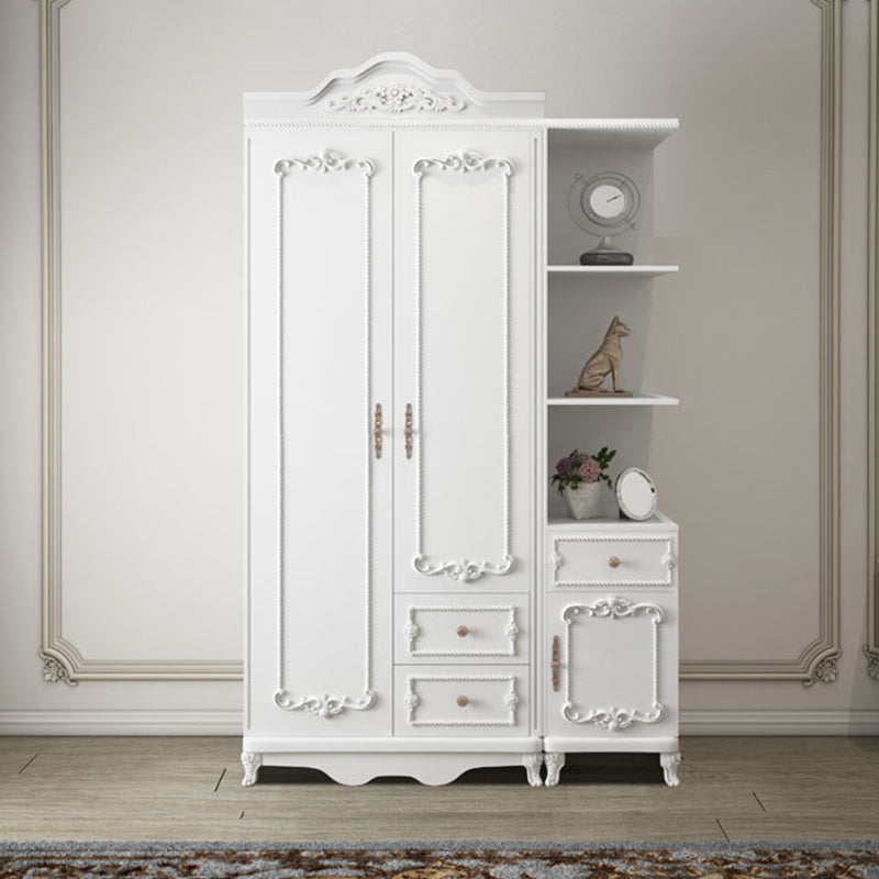 Bedroom Hinged Door Storage Cabinet Manufactured Wood French Country Cabinet with Drawers