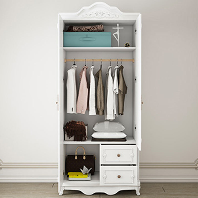 Bedroom Hinged Door Storage Cabinet Manufactured Wood French Country Cabinet with Drawers