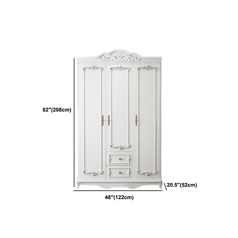 Bedroom Hinged Door Storage Cabinet Manufactured Wood French Country Cabinet with Drawers