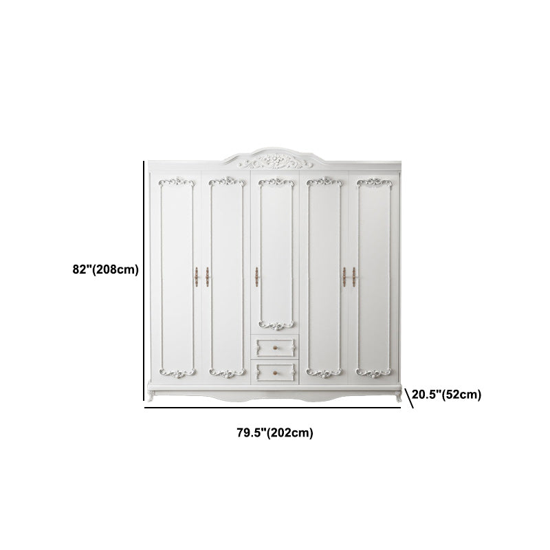 Bedroom Hinged Door Storage Cabinet Manufactured Wood French Country Cabinet with Drawers