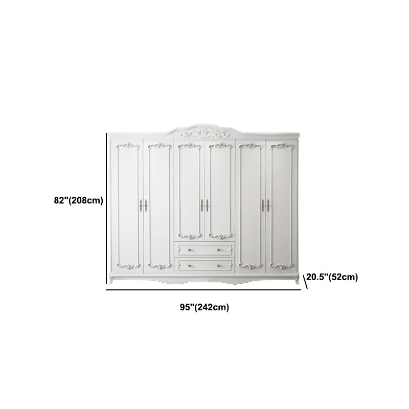 Bedroom Hinged Door Storage Cabinet Manufactured Wood French Country Cabinet with Drawers
