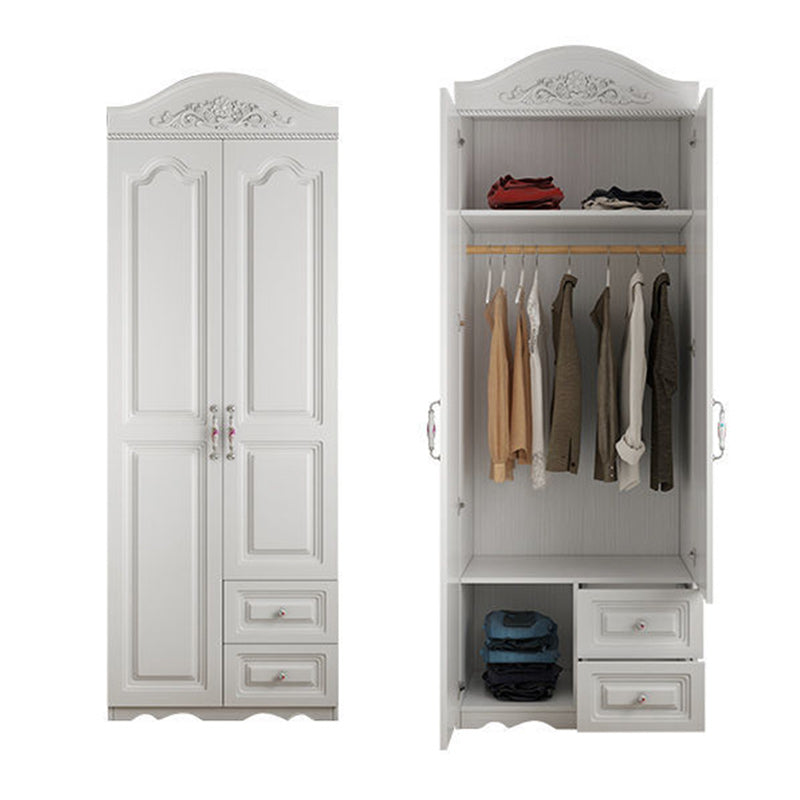 White French Country Wardrobe Armoire Engineered Wood Wardrobe