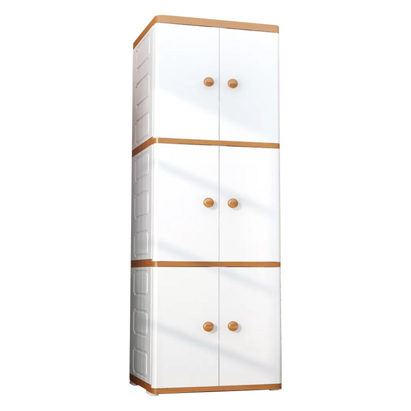 Plastic Storage Cabinet Contemporary Wardrobe Closet with Shelves