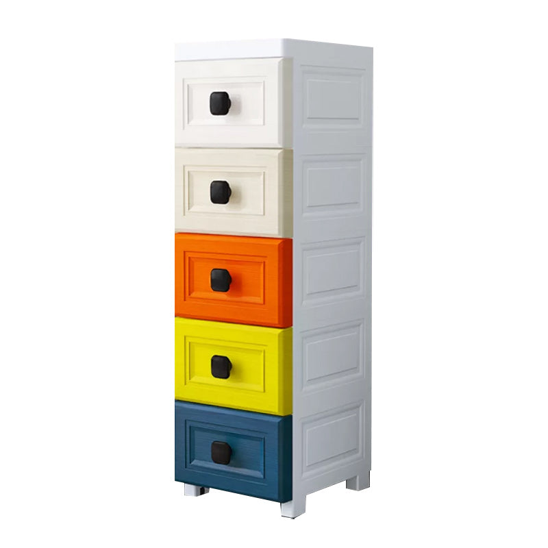 Modern Style Non-Hanging Armoire Plastic Home Storage Cabinet with Drawers