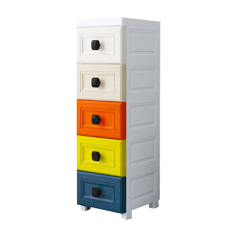Modern Style Non-Hanging Armoire Plastic Home Storage Cabinet with Drawers