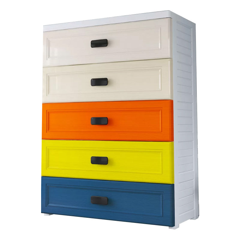 Modern Style Non-Hanging Armoire Plastic Home Storage Cabinet with Drawers