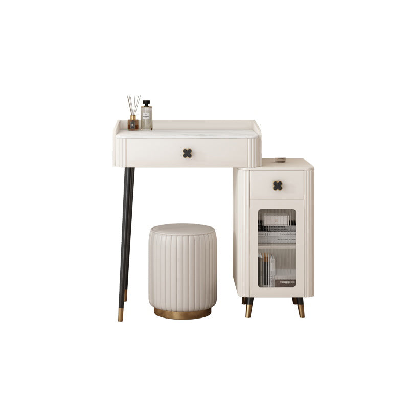 Contemporary Vanity Dressing Table Slate Top Make-up Vanity with Drawer