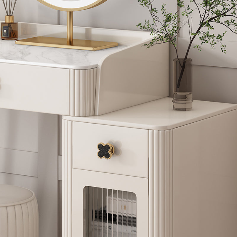Contemporary Vanity Dressing Table Slate Top Make-up Vanity with Drawer