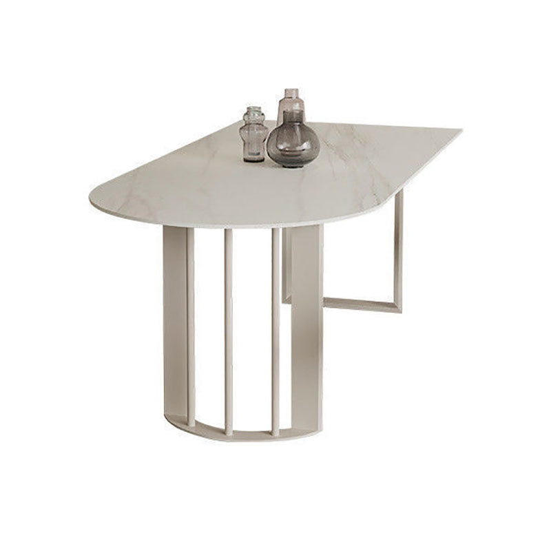 Stone Dining Room Collection Contemporary Double Pedestal Dining Table for Home