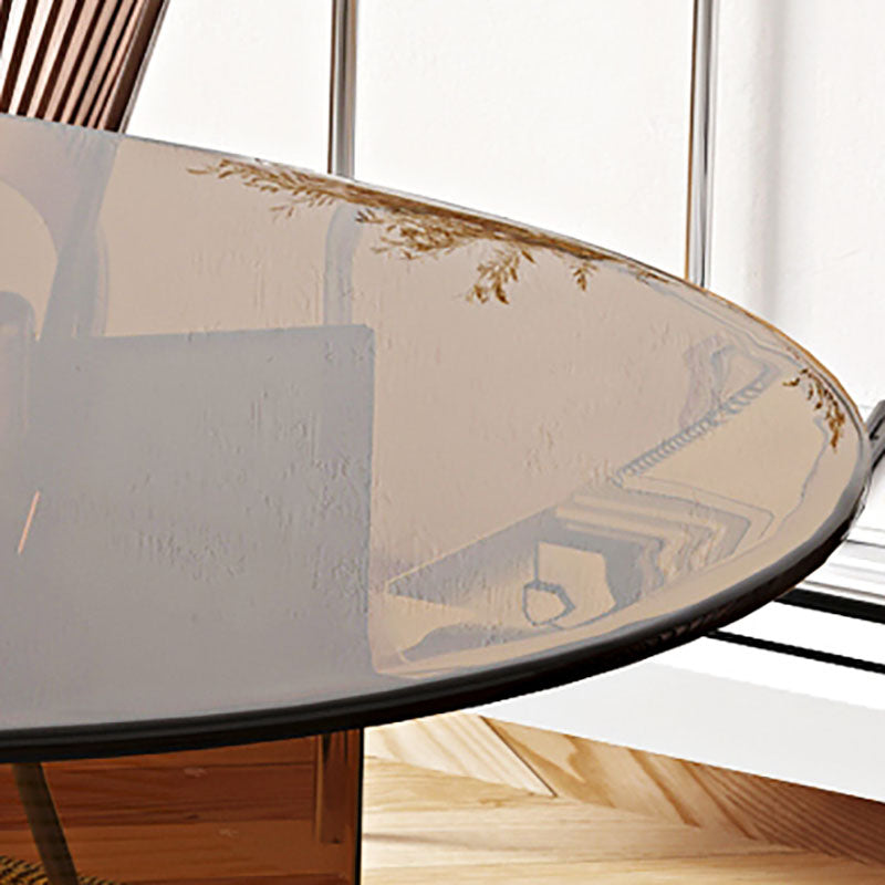 Glass Dining Room Collection Contemporary Double Pedestal Dining Table