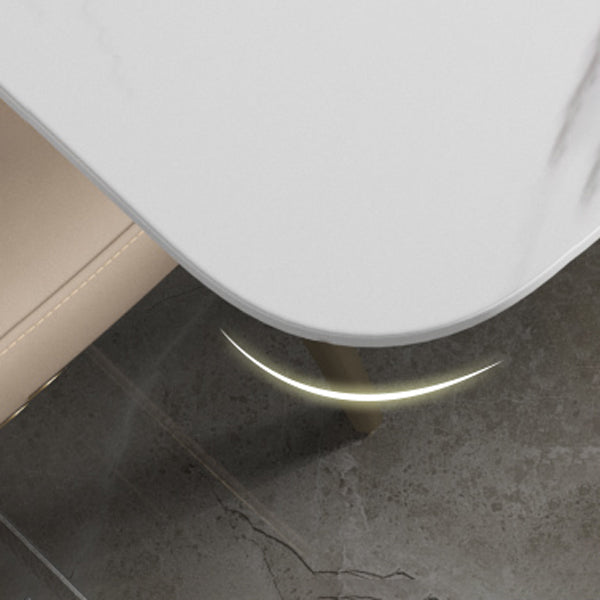 Gold Pedestal Casual Dining Table Traditional Luxury Rectangle Dining Table