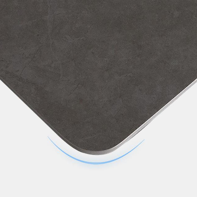 Sintered Stone Top Dining Table Modern Rectangle Table with 4 Ash Wood Legs