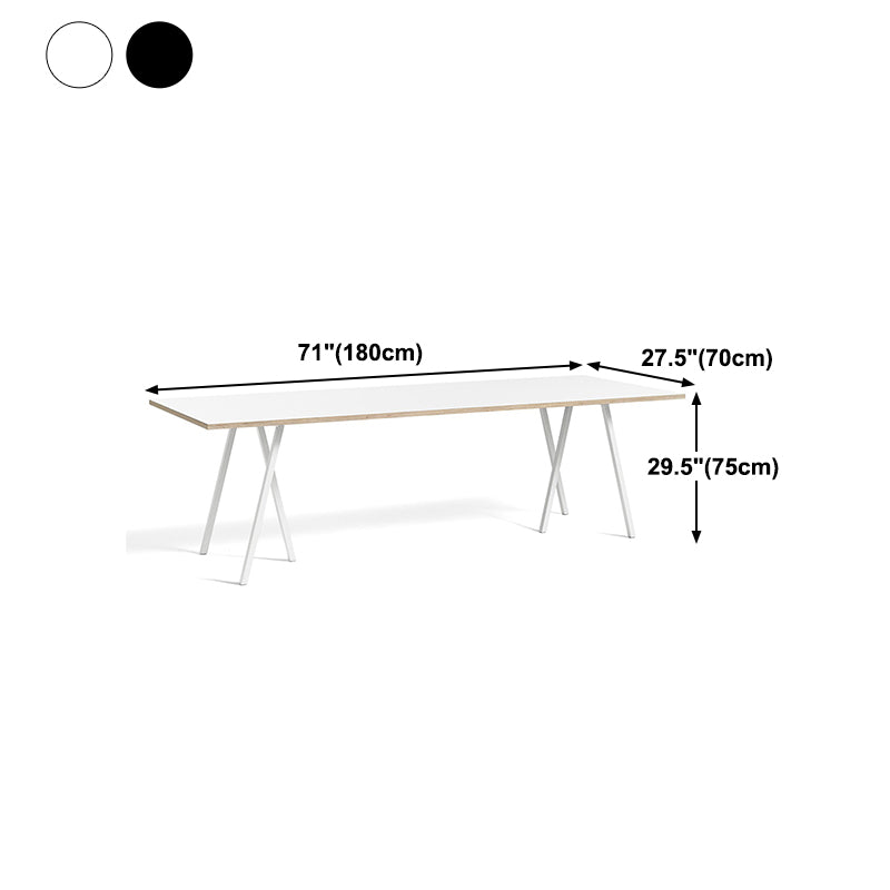Industrial Dinning Table with Black Pine Rectangle Dining Table for Kitchen