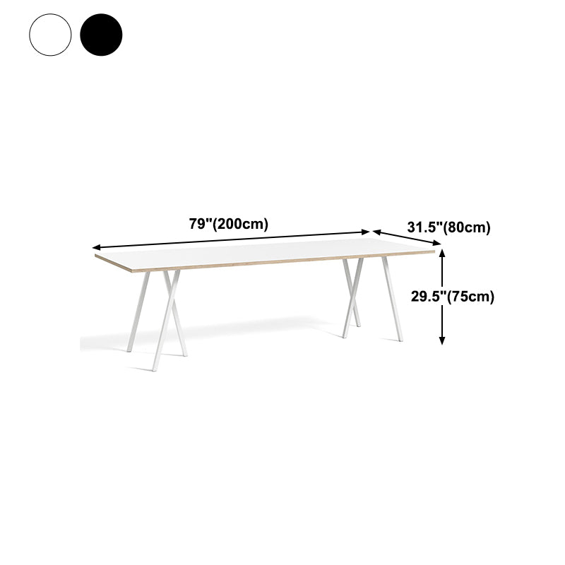 Industrial Dinning Table with Black Pine Rectangle Dining Table for Kitchen