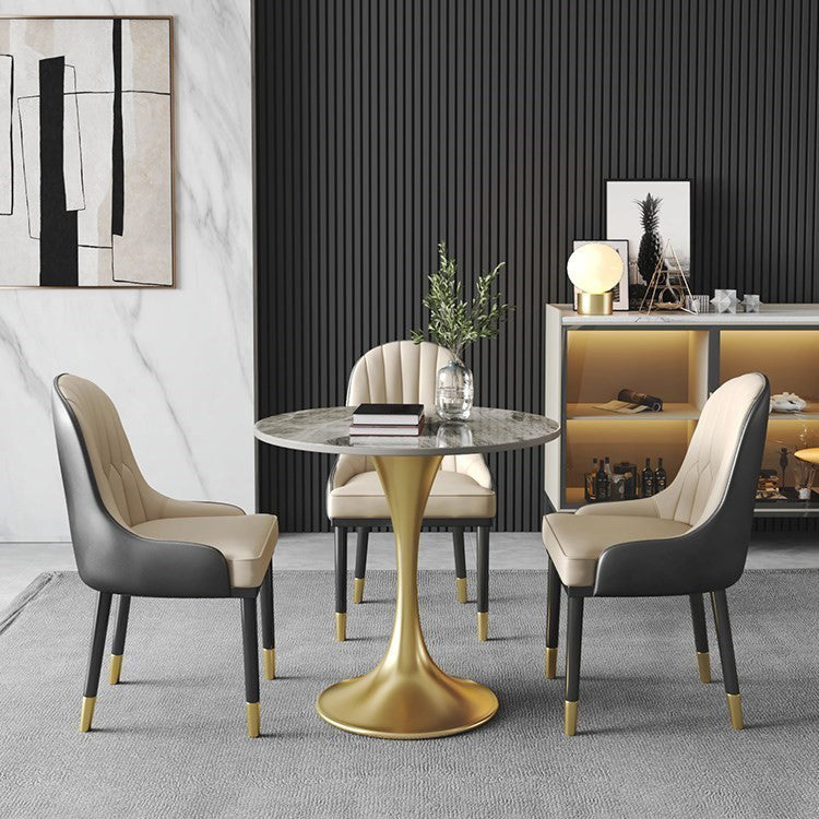 Traditional Luxury Dining Table Sintered Stone Tulip Table for Dining Room