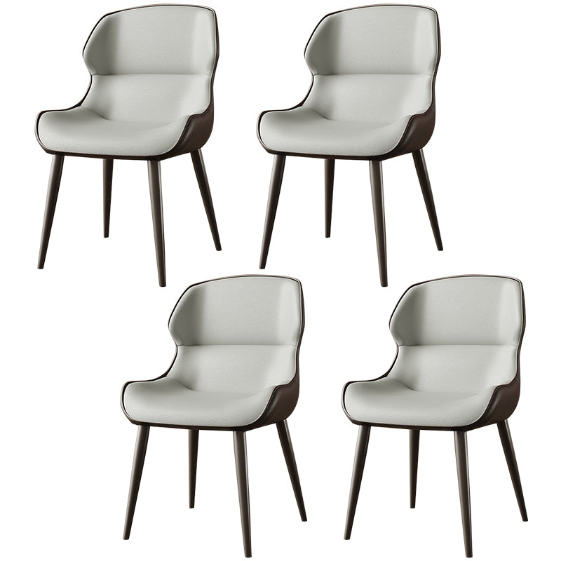 Brasserie Contemporary Faux Leather Dining Chair Parsons Chair in Matte Finish
