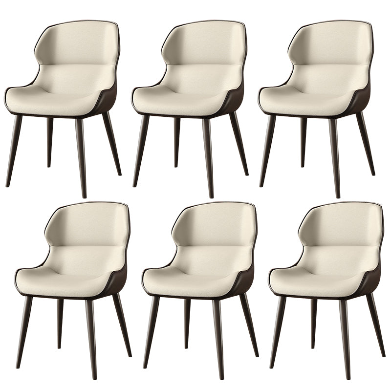 Brasserie Contemporary Faux Leather Dining Chair Parsons Chair in Matte Finish