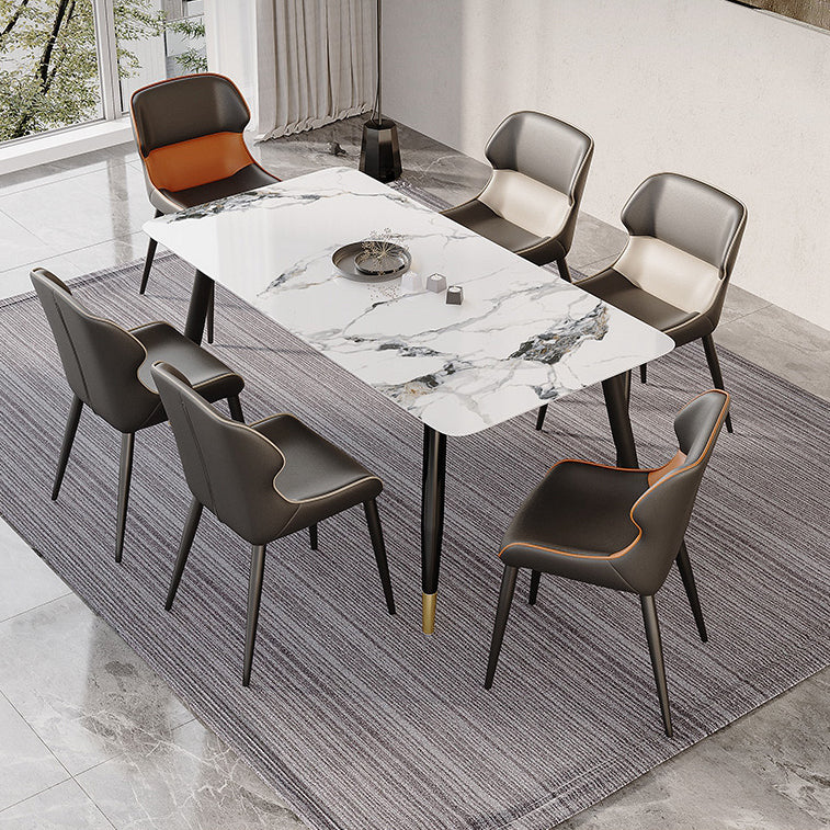 Brasserie Contemporary Faux Leather Dining Chair Parsons Chair in Matte Finish