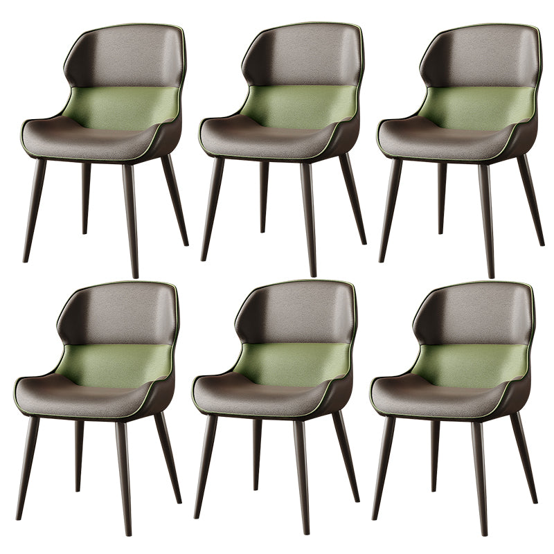 Brasserie Contemporary Faux Leather Dining Chair Parsons Chair in Matte Finish