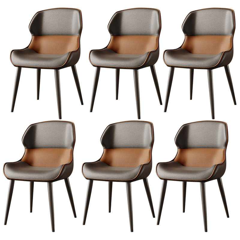 Brasserie Contemporary Faux Leather Dining Chair Parsons Chair in Matte Finish