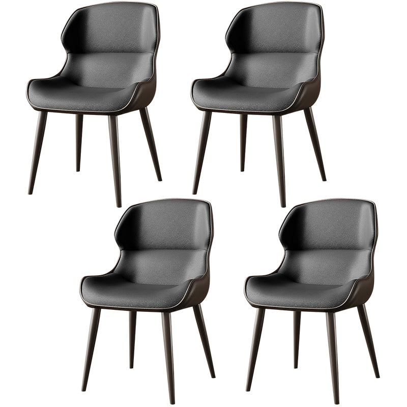 Brasserie Contemporary Faux Leather Dining Chair Parsons Chair in Matte Finish