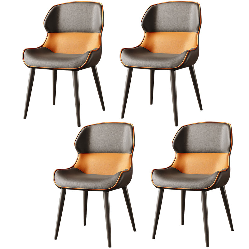 Brasserie Contemporary Faux Leather Dining Chair Parsons Chair in Matte Finish