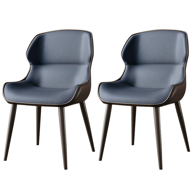 Brasserie Contemporary Faux Leather Dining Chair Parsons Chair in Matte Finish