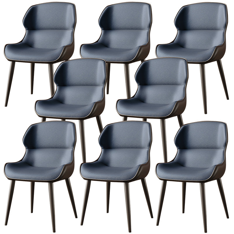 Brasserie Contemporary Faux Leather Dining Chair Parsons Chair in Matte Finish