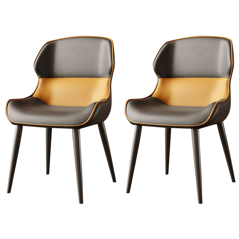 Brasserie Contemporary Faux Leather Dining Chair Parsons Chair in Matte Finish