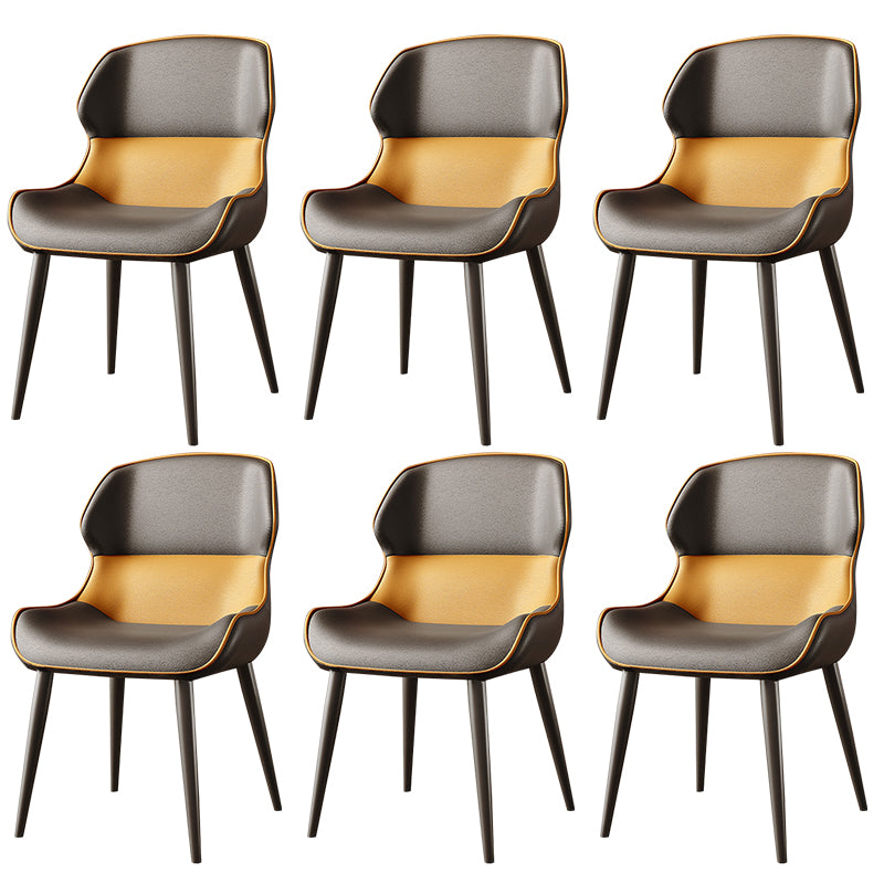 Brasserie Contemporary Faux Leather Dining Chair Parsons Chair in Matte Finish