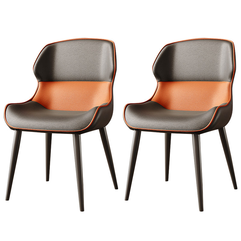 Brasserie Contemporary Faux Leather Dining Chair Parsons Chair in Matte Finish