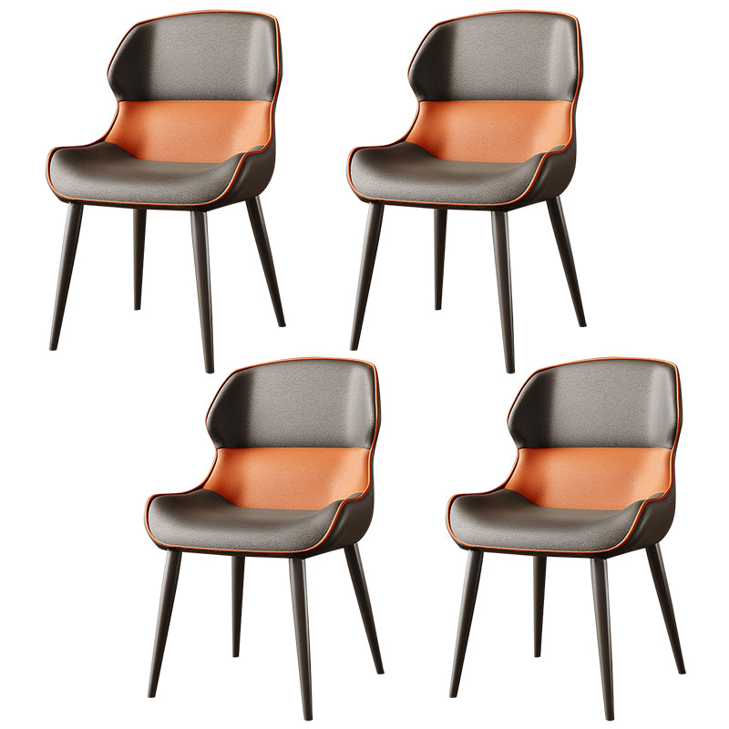 Brasserie Contemporary Faux Leather Dining Chair Parsons Chair in Matte Finish