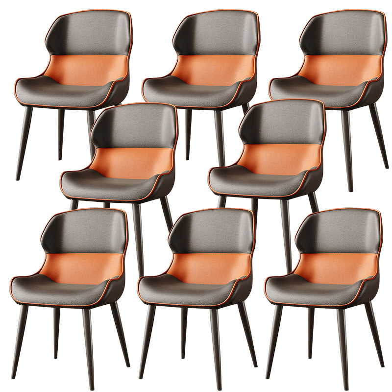 Brasserie Contemporary Faux Leather Dining Chair Parsons Chair in Matte Finish