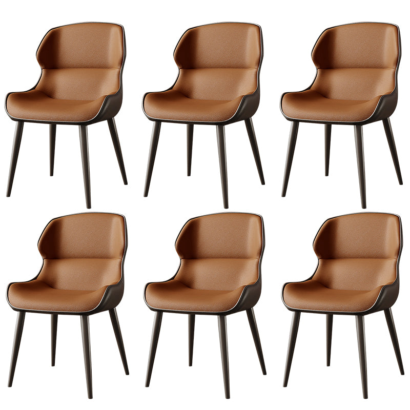 Brasserie Contemporary Faux Leather Dining Chair Parsons Chair in Matte Finish