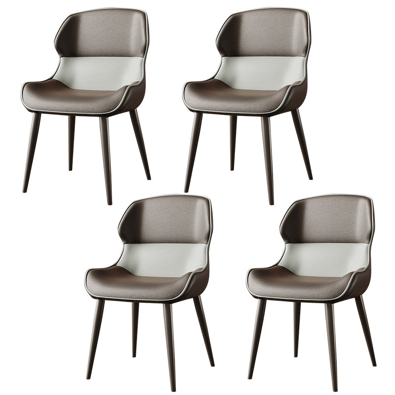 Brasserie Contemporary Faux Leather Dining Chair Parsons Chair in Matte Finish