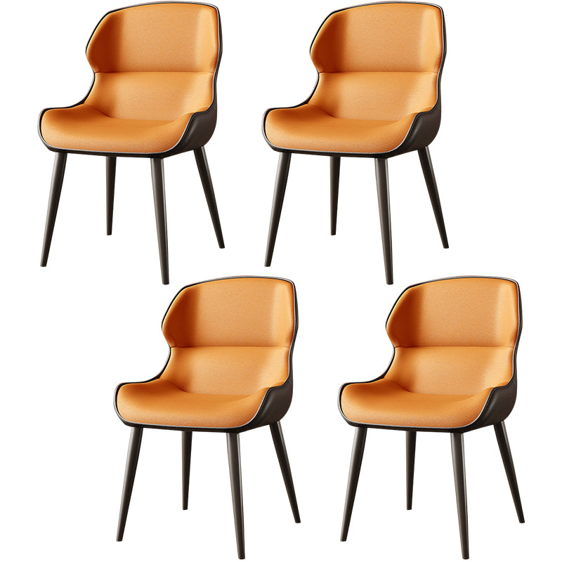 Brasserie Contemporary Faux Leather Dining Chair Parsons Chair in Matte Finish