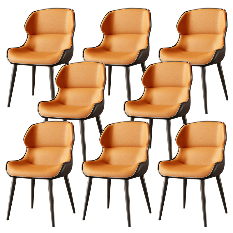 Brasserie Contemporary Faux Leather Dining Chair Parsons Chair in Matte Finish