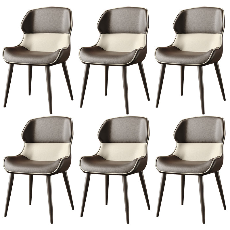 Brasserie Contemporary Faux Leather Dining Chair Parsons Chair in Matte Finish