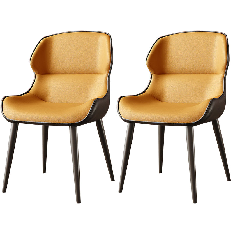 Brasserie Contemporary Faux Leather Dining Chair Parsons Chair in Matte Finish